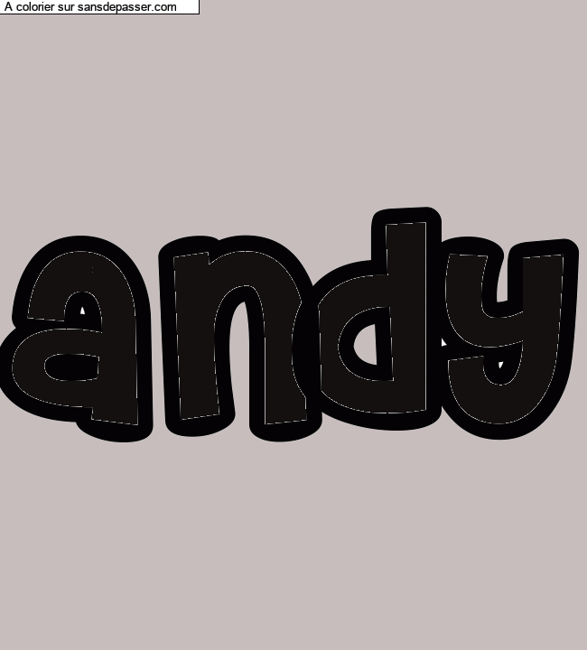 Coloriage pr&eacute;nom personnalis&eacute; "andy" par un invit&eacute;