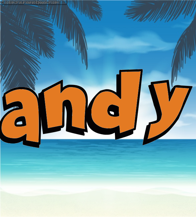 Coloriage pr&eacute;nom personnalis&eacute; "andy" par un invit&eacute;