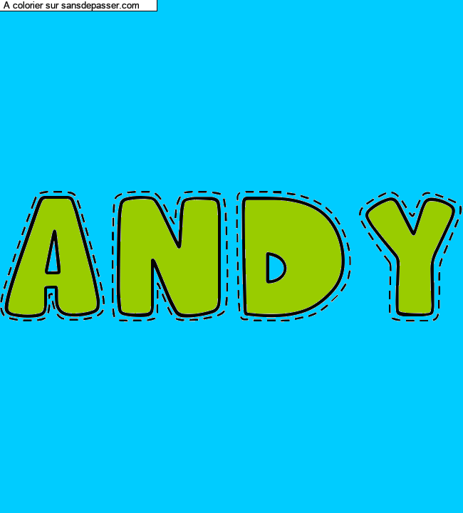 Coloriage pr&eacute;nom personnalis&eacute; "andy" par un invit&eacute;
