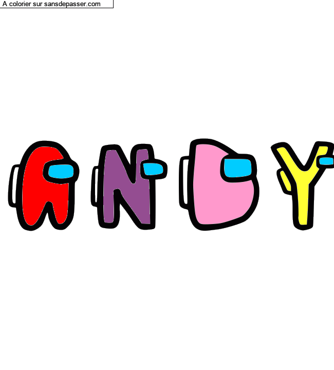 Coloriage pr&eacute;nom personnalis&eacute; "ANDY" par un invit&eacute;