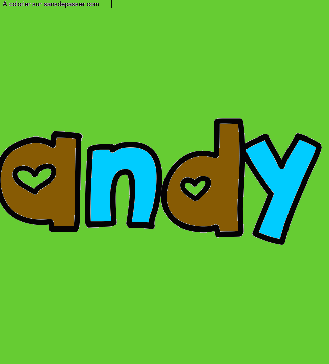 Coloriage pr&eacute;nom personnalis&eacute; "andy" par un invit&eacute;