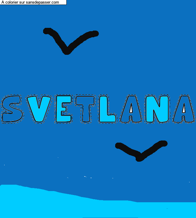 Coloriage pr&eacute;nom personnalis&eacute; "svetlana" par un invit&eacute;