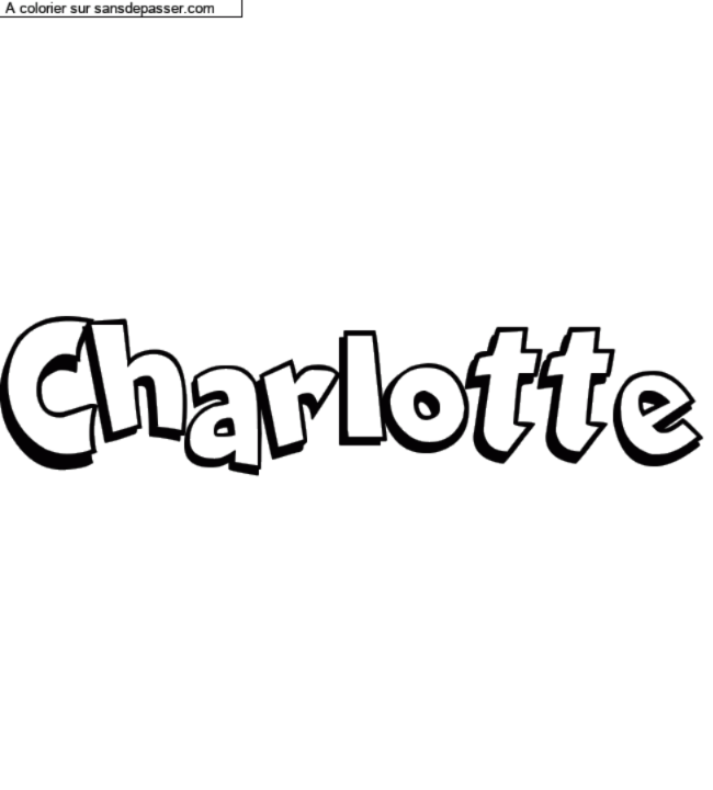 Coloriage pr&eacute;nom personnalis&eacute; "Charlotte" par un invit&eacute;