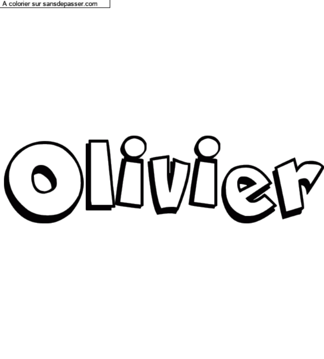 Coloriage pr&eacute;nom personnalis&eacute; "Olivier" par un invit&eacute;