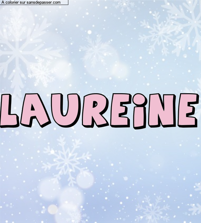 Coloriage pr&eacute;nom personnalis&eacute; "Laureine" par un invit&eacute;