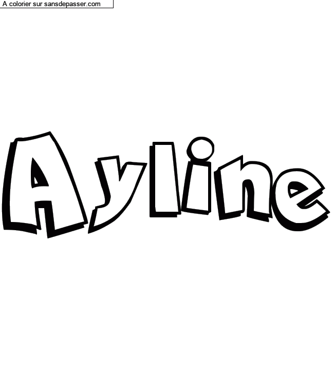 Coloriage prénom personnalisé "Ayline" par un invité