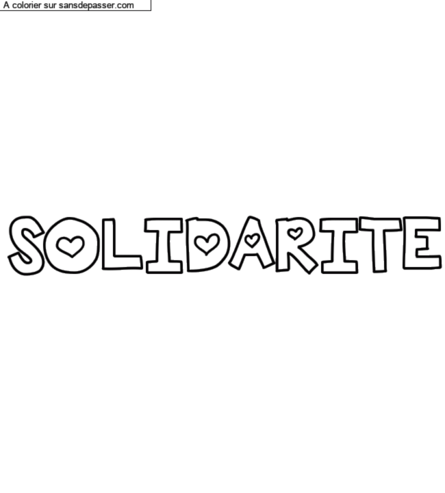 Coloriage pr&eacute;nom personnalis&eacute; "SOLIDARITE" par un invit&eacute;