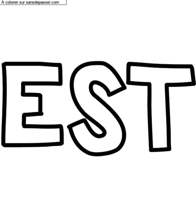 Coloriage pr&eacute;nom personnalis&eacute; "EST" par un invit&eacute;