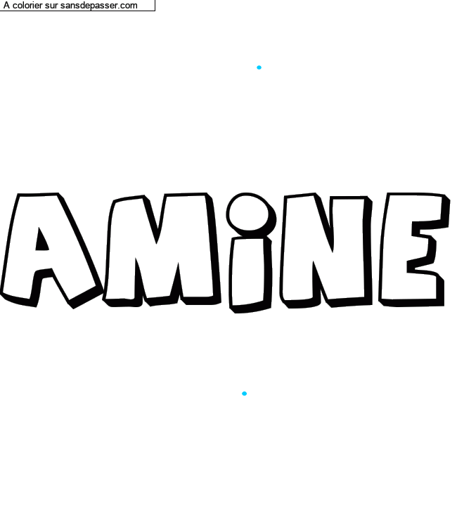 Coloriage pr&eacute;nom personnalis&eacute; "AMINE" par un invit&eacute;