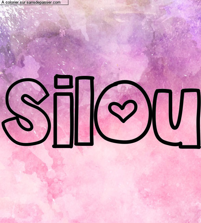 Coloriage pr&eacute;nom personnalis&eacute; "silou" par un invit&eacute;