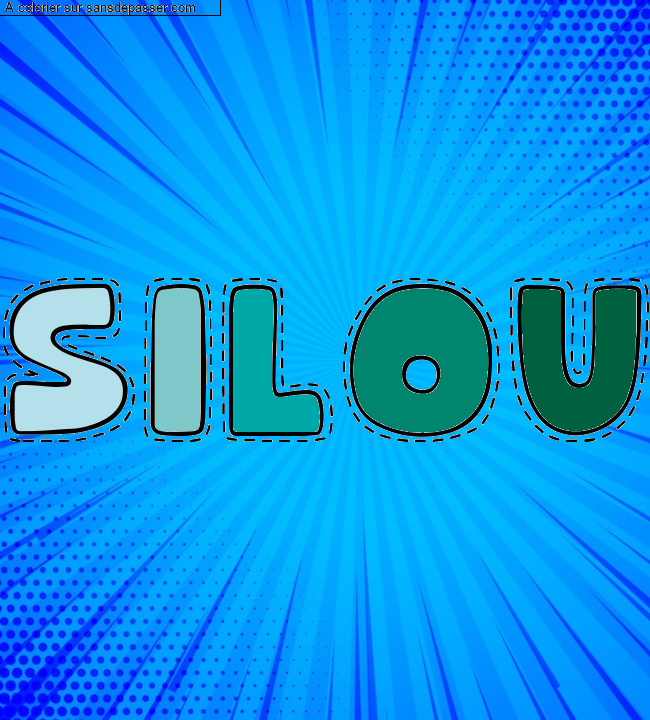 Coloriage pr&eacute;nom personnalis&eacute; "silou" par un invit&eacute;