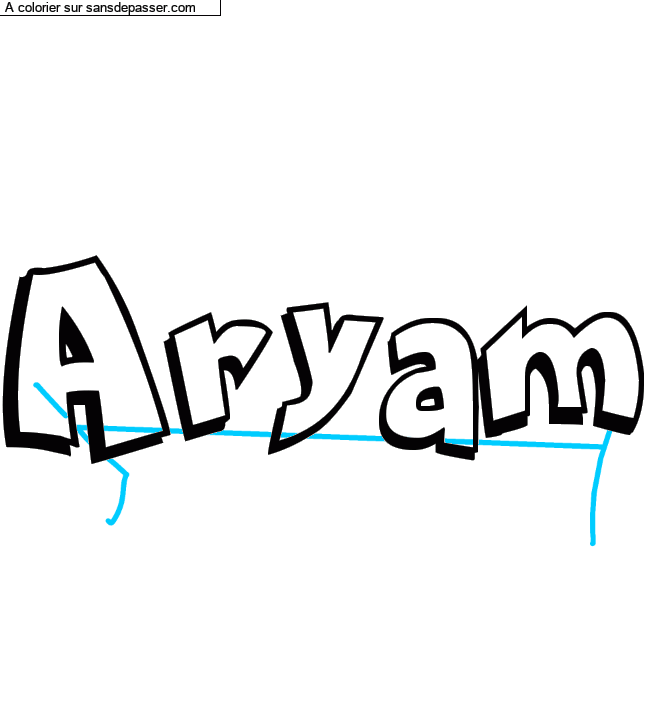 Coloriage pr&eacute;nom personnalis&eacute; "Aryam" par un invit&eacute;