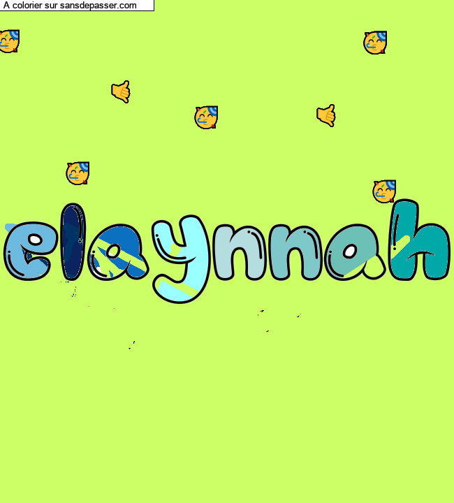 Coloriage pr&eacute;nom personnalis&eacute; "elaynnah" par un invit&eacute;