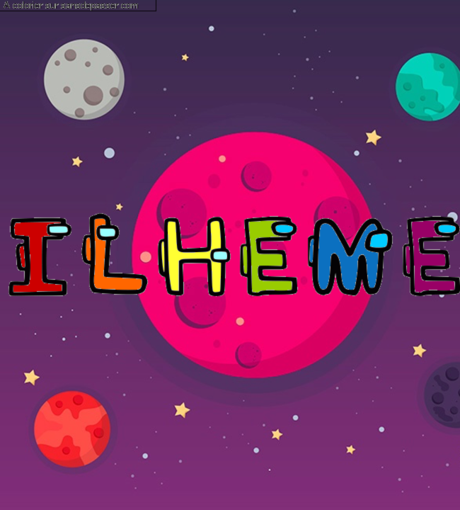 Coloriage pr&eacute;nom personnalis&eacute; "ILHEME" par un invit&eacute;