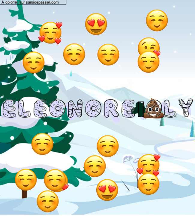 Coloriage pr&eacute;nom personnalis&eacute; "eleonore+oly" par un invit&eacute;