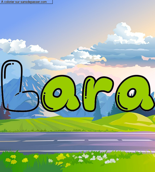 Coloriage pr&eacute;nom personnalis&eacute; "Lara" par un invit&eacute;