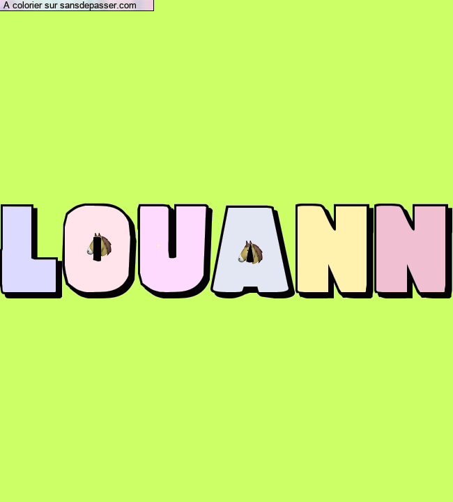 Coloriage pr&eacute;nom personnalis&eacute; "Louann" par un invit&eacute;