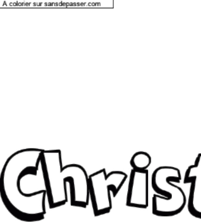 Coloriage pr&eacute;nom personnalis&eacute; "Christine" par un invit&eacute;