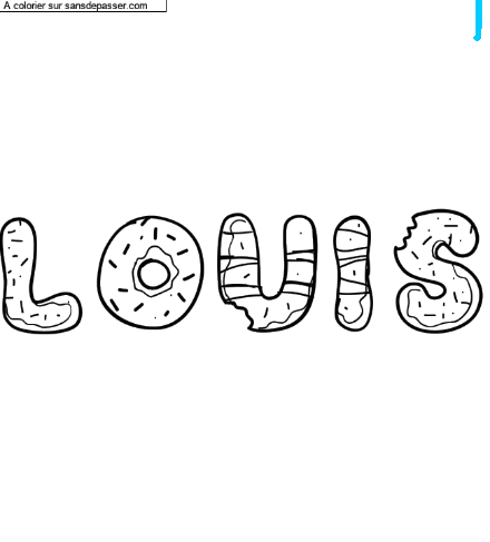 Coloriage pr&eacute;nom personnalis&eacute; "Louis" par un invit&eacute;